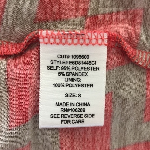 Trixxi. Strapless Maxi Dress. Pink and Tan. Small - Picture 9 of 9